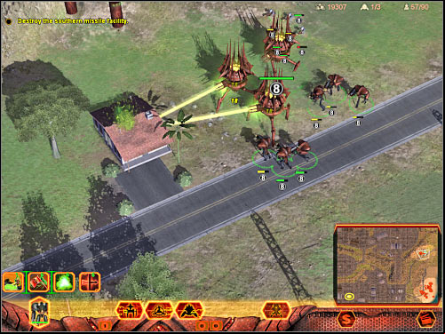 that you'll have to be well prepared before you give the order to proceed with the assault - Mission 2 - part 2 - Hierarchy - Universe at War: Earth Assault - Game Guide and Walkthrough