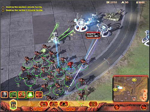 Make sure that you have a large army at your disposal - Mission 2 - part 3 - Hierarchy - Universe at War: Earth Assault - Game Guide and Walkthrough