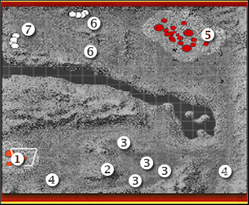 Map legend - Mission 4 - part 1 - Hierarchy - Universe at War: Earth Assault - Game Guide and Walkthrough