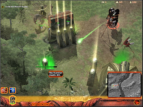 You will probably notice that there are Sky Guardian turrets in this area - Mission 5 - part 2 - Hierarchy - Universe at War: Earth Assault - Game Guide and Walkthrough