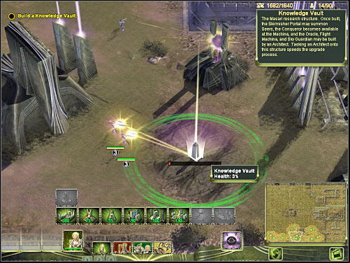 Fifth objective: Build a Sky Guardian - Mission 1 - part 2 - Masari - Universe at War: Earth Assault - Game Guide and Walkthrough
