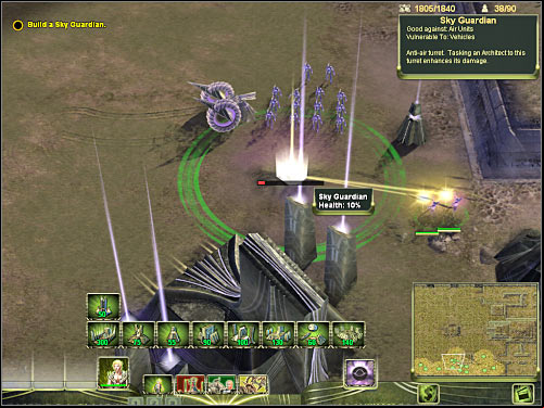 Sixth objective: Build a Flight Machina - Mission 1 - part 2 - Masari - Universe at War: Earth Assault - Game Guide and Walkthrough