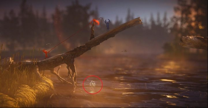 Fourth secret is located on the river - Night Swimming | Secrets and Collectibles | Unravel 2 - Secrets and collectibles - Unravel 2 Game Guide