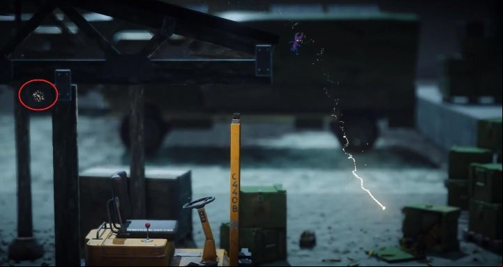 This secret is hidden behind the forklift truck. - Is That All There Is | Secrets and Collectibles | Unravel 2 - Secrets and collectibles - Unravel 2 Game Guide