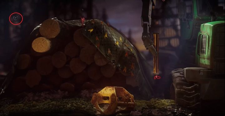 Third secret can be found right next to the pile of cut wood - Ashes to Ashes | Secrets and Collectibles | Unravel 2 - Secrets and collectibles - Unravel 2 Game Guide
