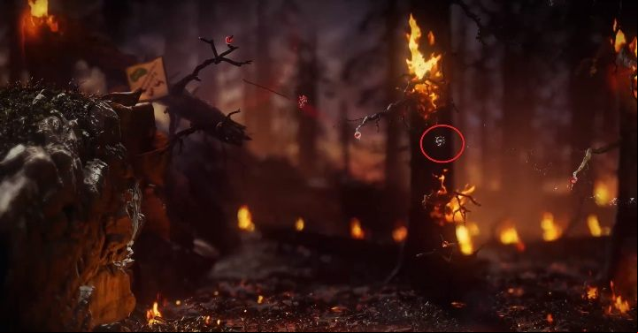 In Ashes you will find yourself in a burning forest - Ashes to Ashes | Secrets and Collectibles | Unravel 2 - Secrets and collectibles - Unravel 2 Game Guide