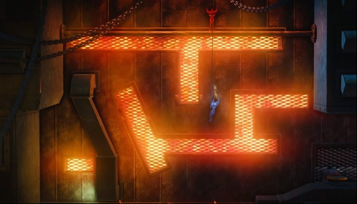 Next, try to lower blue so that it can the perpendicular hot - How to get the 5th secret in the Is That All There Is level in Unravel 2? - FAQ - Unravel 2 Game Guide