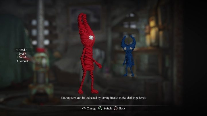 You can change the shape of their heads, eyes and bodies - How to change the looks of the characters in Unracel 2? - FAQ - Unravel 2 Game Guide