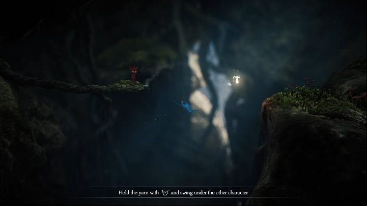 After youre done with the bridges, you will make it to the next part of the cave - Foreign Shore level walkthrough in Unravel 2 - Walkthrough - Unravel 2 Game Guide