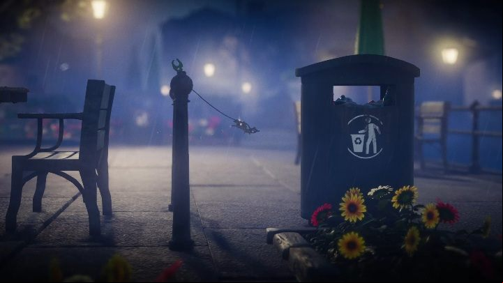Going further on, you will encounter benches and a mailbox - Hideaway level walkthrough in Unravel 2 - Walkthrough - Unravel 2 Game Guide