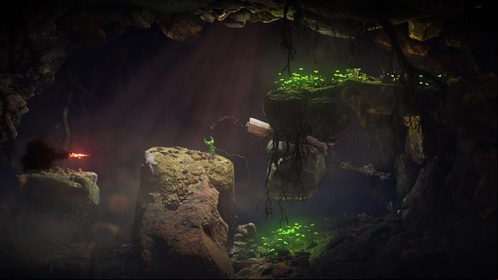Keep moving, and you will get to the cave - Little Frogs level walkthrough in Unravel 2 - Walkthrough - Unravel 2 Game Guide
