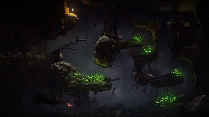Further on in the cave, you will encounter some enemies - Little Frogs level walkthrough in Unravel 2 - Walkthrough - Unravel 2 Game Guide