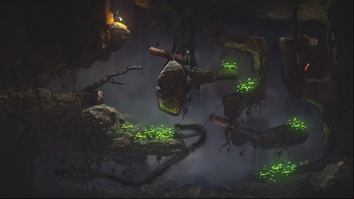 Take the green character and push the board - Little Frogs level walkthrough in Unravel 2 - Walkthrough - Unravel 2 Game Guide
