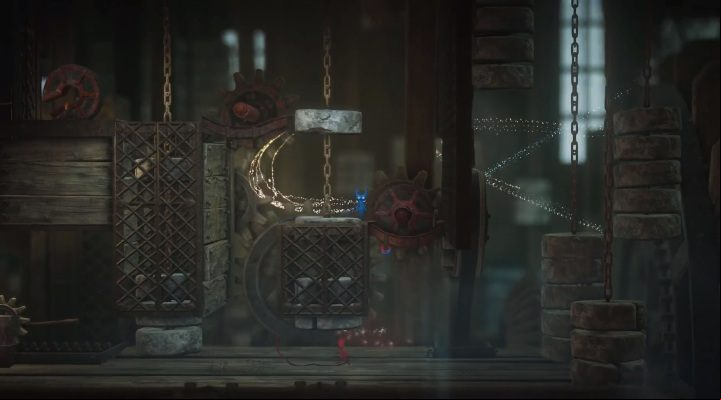 A bit further you will see new sprockets - At the Rapids level walkthrough in Unravel 2 - Walkthrough - Unravel 2 Game Guide