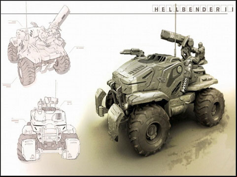It's transport car, which looks like a Humvee - Axon - Vehicles - Unreal Tournament III - Game Guide and Walkthrough