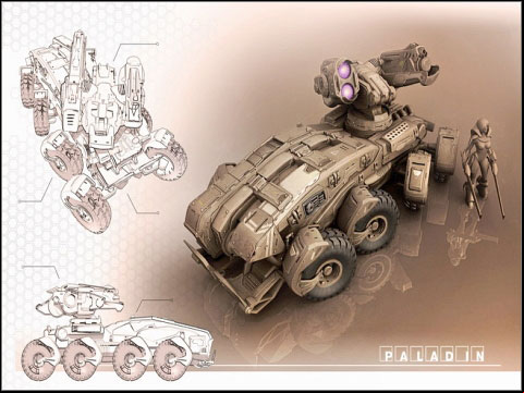 He looks like APC, but definitely it's defensive unit - Axon - Vehicles - Unreal Tournament III - Game Guide and Walkthrough