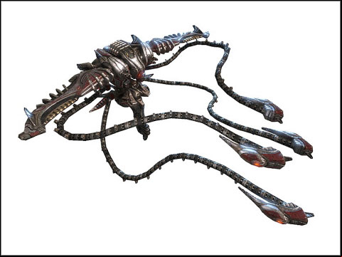Fury is an aircraft equipped with laser turret and afterburner - Necris - Vehicles - Unreal Tournament III - Game Guide and Walkthrough