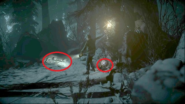 As you are going to the shed, you get to a fork - Until Dawn: Clues and totems in Episode 4 - Clues and totems - locations - Until Dawn Game Guide & Walkthrough