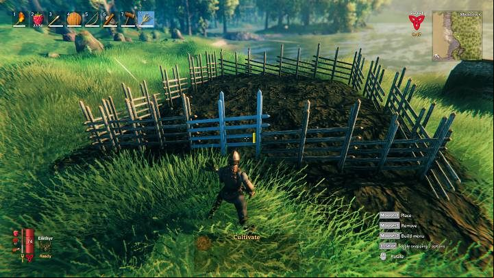 The area where you want to create, for example, a garden with carrots or turnips should be protected against animals that can eat your crops - a simple wooden fence will effectively stop all intruders - Valheim Guide