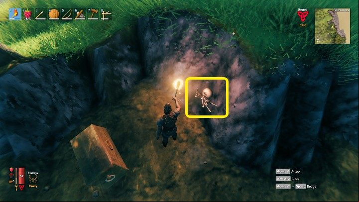 Once you have found the treasure, you may try to dig through the entire area marked with stones - Valheim: Buried Treasure - how to find it? - Exploration and survival - Valheim Guide