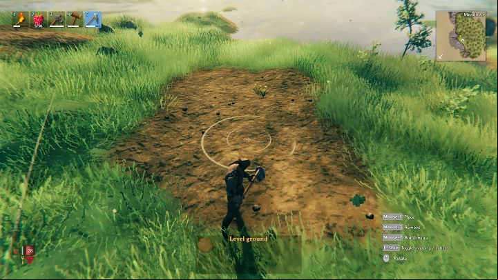 Once you've chosen a location, it's time to begin preparing the land for construction - Valheim: Day 1 - how to survive? Where to start? - Basics - Valheim Guide
