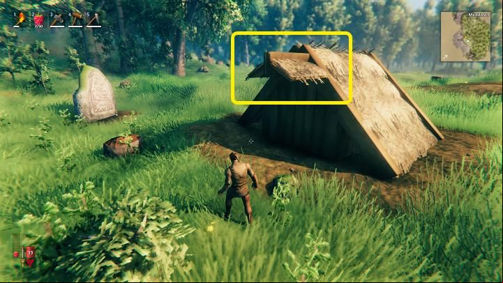 The last important element of the first shelter in Valheim is a campfire - Valheim: Day 1 - how to survive? Where to start? - Basics - Valheim Guide