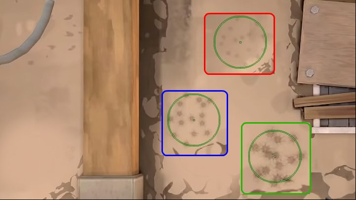 The image above shows an example of the Shortys spread, one of the weapons in Valorant - Valorant: Sidearm weapons guide - Classic, Shorty, Frenzy, Ghost, Sheriff - Weapons - Valorant Guide