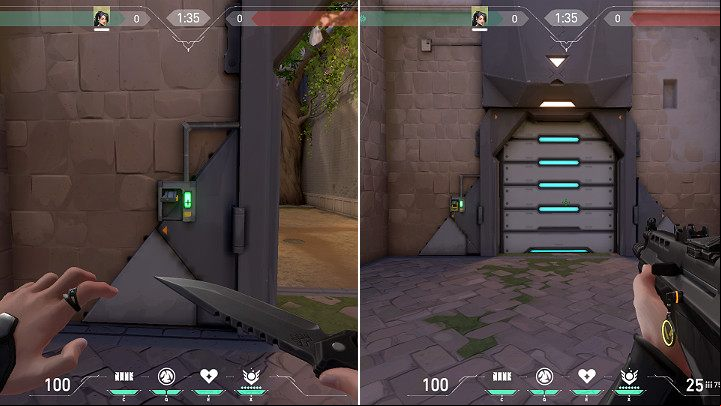 The door can be penetrated with bullets - in case of Vandal, 13 rounds are needed to break through the door - Valorant: Ascent map description for defenders and attackers, callouts - Maps - Valorant Guide