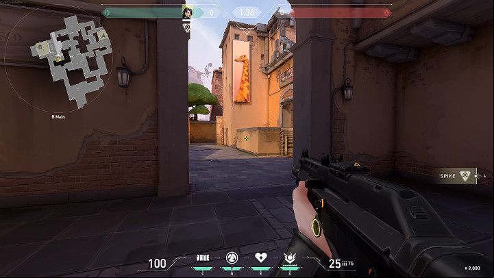 In the image above, the player can be seen looking out from the exit of the corridor leading to B Main - Valorant: Ascent map description for defenders and attackers, callouts - Maps - Valorant Guide