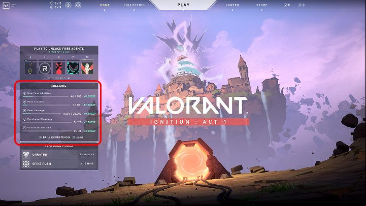 The current daily and weekly missions available in Valorant always appear on the left side of the games main screen - Valorant: Battle - cost, , is it worth buying? Leveling up fast - Basics - Valorant Guide