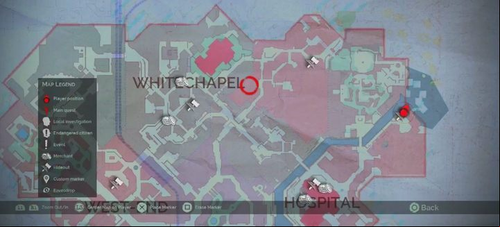 Commentary: East from the Hospital, walk along the river to reach a age that leads to the sewers - How to find all Braille notes in Vampyr? - FAQ - Vampyr Game Guide