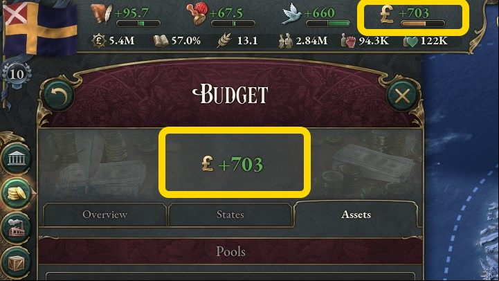 Your expenses and incomes are all calculated weekly and represented as Balance - Victoria 3: Finances - money, gold reserves - Basics - Victoria 3 Guide