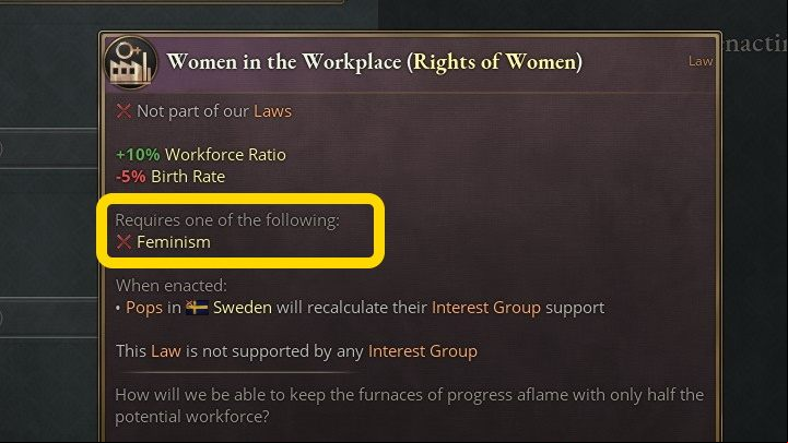 Some laws are unavailable due to the lack of necessary research - Victoria 3: Politics and law - establishing new laws, list - Basics - Victoria 3 Guide