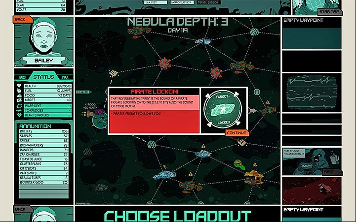 This method happens when you and the pirate ship are on the same field - How to deal with pirates in Void Bastards? - FAQ - Void Bastards Guide and Tips