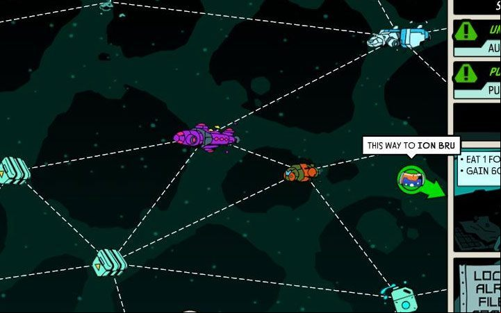 After that, the parts required for crafting these projects will be marked with arrows on the nebula map - How to find parts faster in Void Bastards? - FAQ - Void Bastards Guide and Tips
