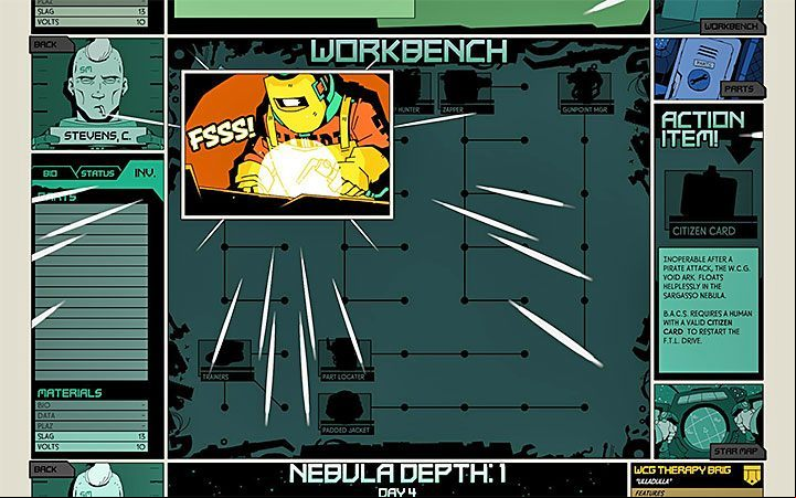 Workshop menu looks like a skill tree - Crafting in Void Bastards - Game basics - Void Bastards Guide and Tips