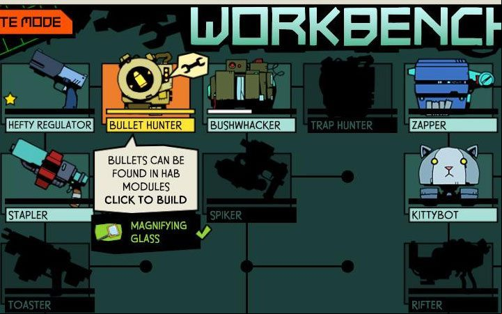 Get blueprints from the Hunter group to increase your chances of getting more ammunition - How to get ammo in Void Bastards? - FAQ - Void Bastards Guide and Tips