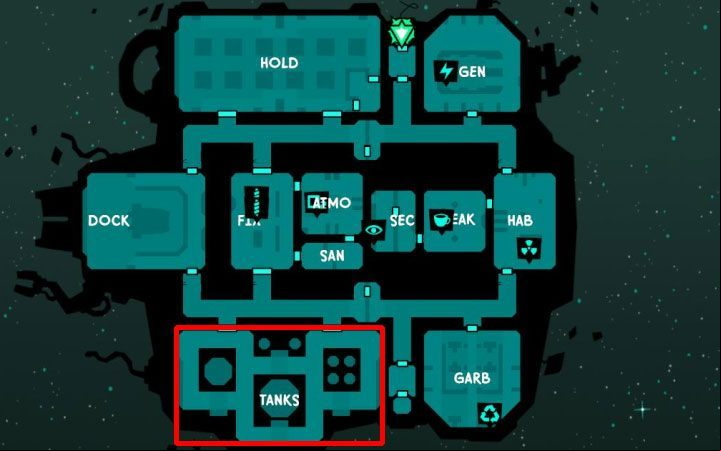 , some more advanced ships store their fuel in TANKS room instead of FTL (see the picture above) - How to get fuel in Void Bastards? - FAQ - Void Bastards Guide and Tips