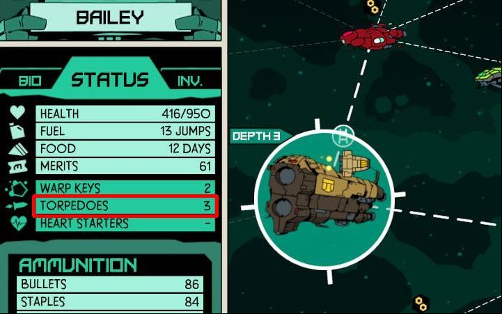 You can defeat whales only when you have torpedoes - How to deal with Void Whales in Void Bastards? - FAQ - Void Bastards Guide and Tips