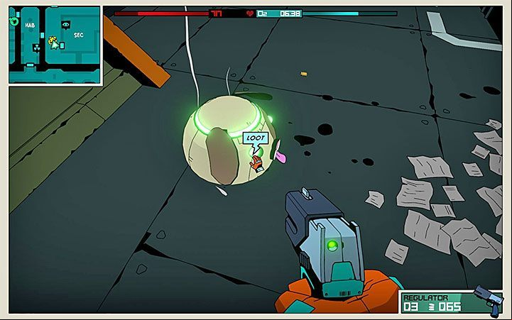 You have to start chasing the Pupbot and shoot at it - List of achievements in Void Bastards - Trophy guide - Void Bastards Guide and Tips