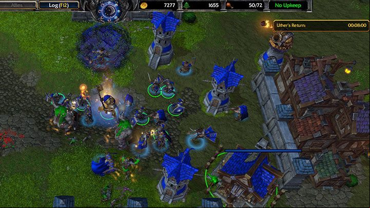A strong defense in the form of scout towers and a group of soldiers together with Arthas will allow you to survive to the end of the mission. - March of the Scourge | Warcraft III Reforged walkthrough - Human Campaign - Warcraft III Reforged Guide