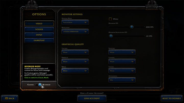 You can find graphics settings in the game options menu. Open the video settings tab. Then, after you have selected all desired options, press the button in the lower left corner. - System requirements of Warcraft 3 Reforged - Appendix - Warcraft III Reforged Guide