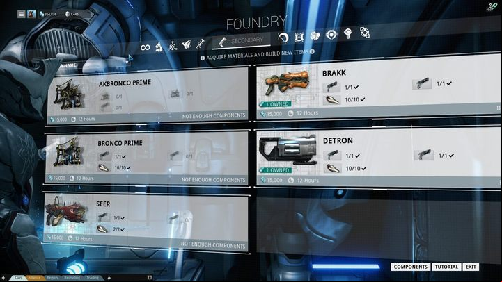 The crafting interface can be found on your ship - Warframe - Crafting - Warfeame - Gameplay - Warframe Game Guide