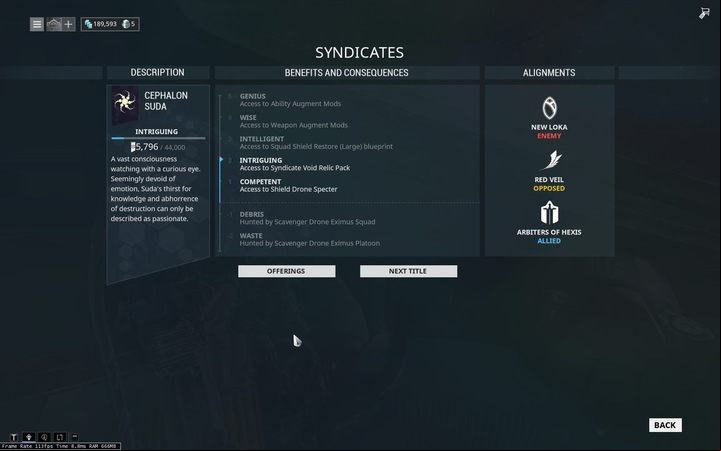 This chapter is dedicated to Cephalon Suda, one of the syndicates found in Warframe - Warframe - Cefalon Suda - Warframe - Syndicates - Warframe Game Guide