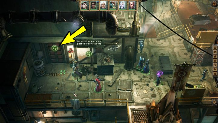 After the cutscene, examine the door north of the coffin - Rogue Trader: How to complete Underworld quest? - Quests - WH40K: Rogue Trader Guide