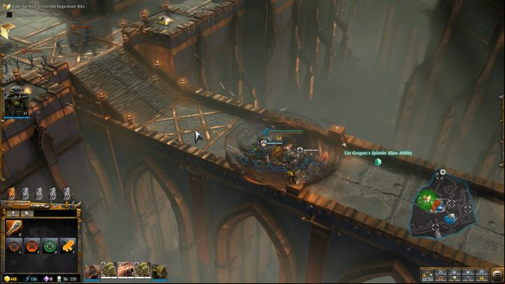 Its time to use Gorgutzs second ability, Spinnin Klaw. - Mission 2 - Destined for Greater Fings - Campaign Walkthrough - Warhammer 40,000: Dawn of War III Game Guide