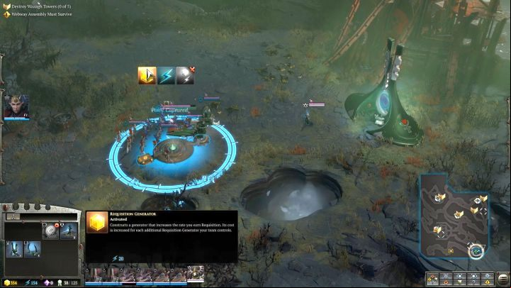 Do not forget to build generators on the captured resource point! - Mission 3 Beware False Profits! - Warhammer Dawn of War 3 Walkthrough - Campaign Walkthrough - Warhammer 40,000: Dawn of War III Game Guide