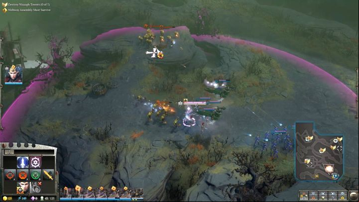 A group of Orks such as this one does not stand a chance. - Mission 3 Beware False Profits! - Warhammer Dawn of War 3 Walkthrough - Campaign Walkthrough - Warhammer 40,000: Dawn of War III Game Guide