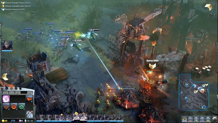 The third Waaagh! Tower. - Mission 3 Beware False Profits! - Warhammer Dawn of War 3 Walkthrough - Campaign Walkthrough - Warhammer 40,000: Dawn of War III Game Guide
