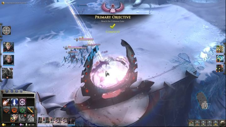 Initially your only goal is to get to the gate. - Mission 13 - Waking Giants - Dawn of War 3 Walkthrough - Campaign Walkthrough - Warhammer 40,000: Dawn of War III Game Guide